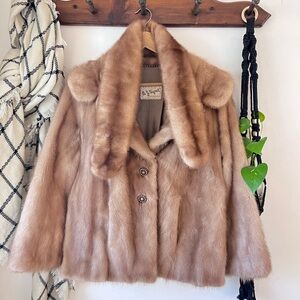 A.J. Ugent Furs Mink Coat with Scarf